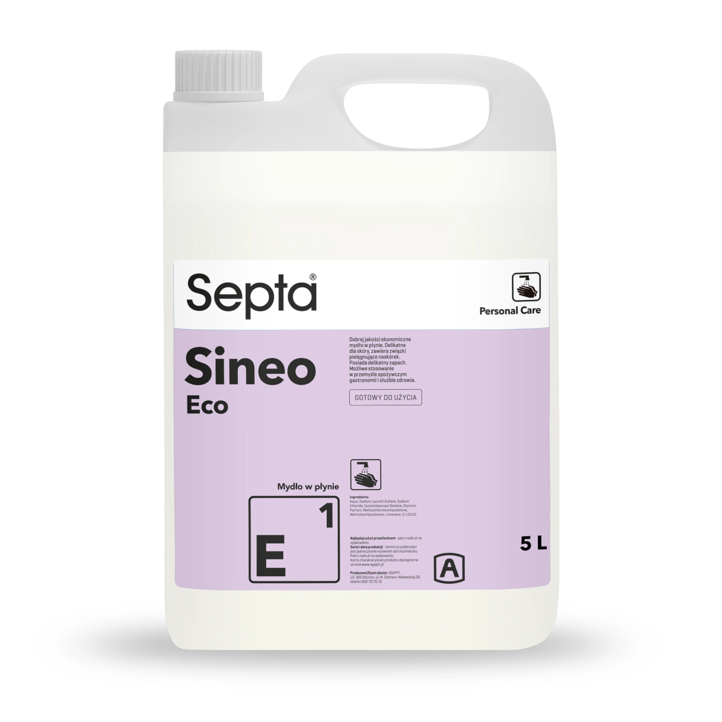 SEPTA SINEO ECO E1 MYDŁO W PŁYNIE DELIKATNE DLA SKÓRY
